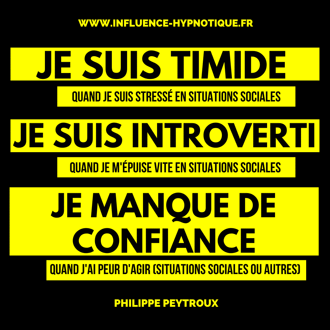 différence entre timidité extraversion et manque de confiance