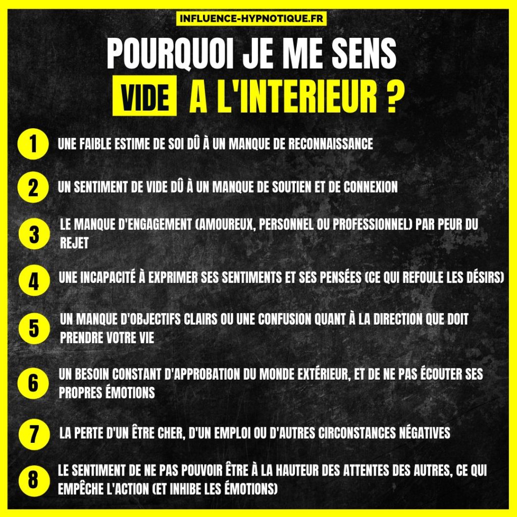 Impression de se sentir vide les signes, les causes et les solutions pour s