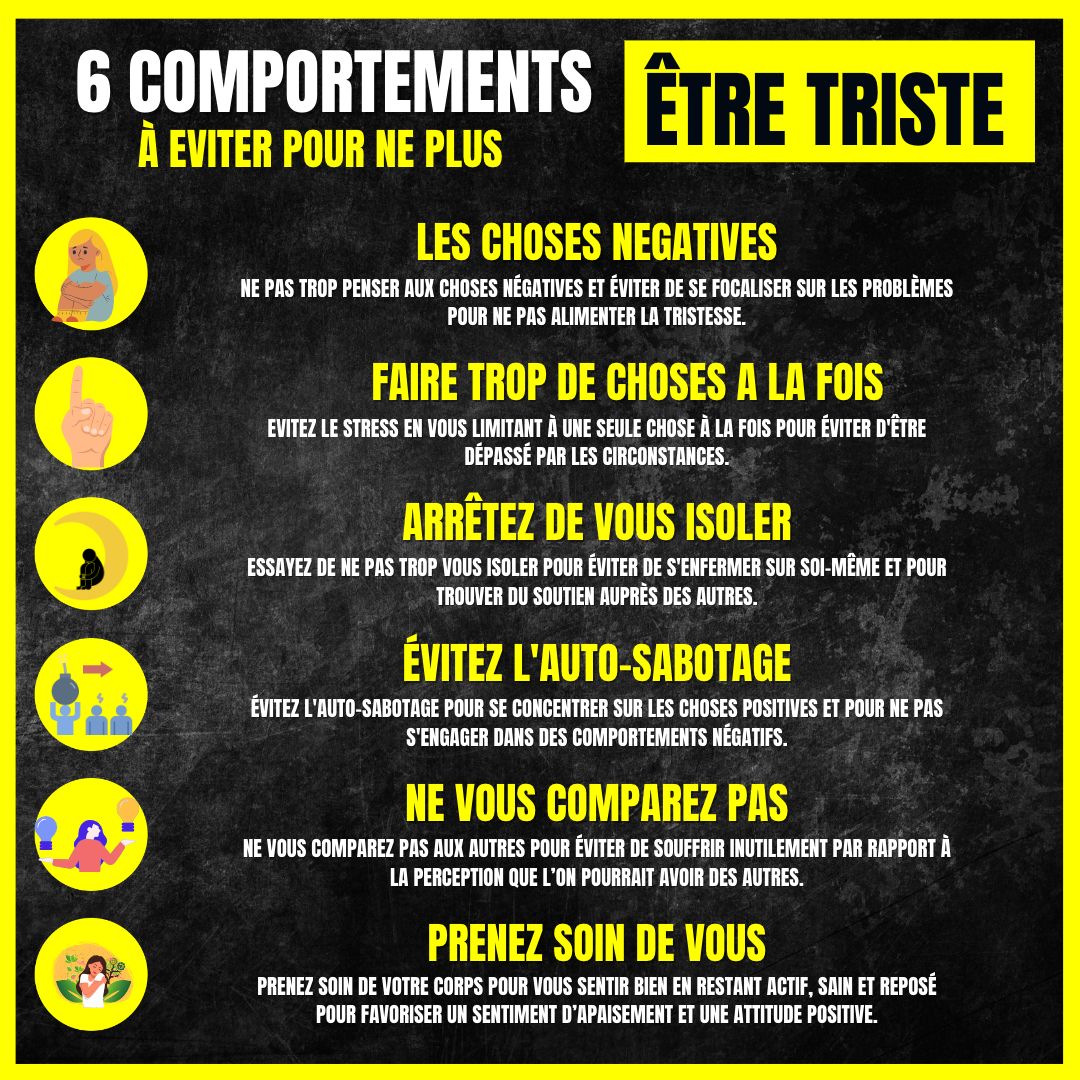 6 comportements à éviter pour ne plus être triste